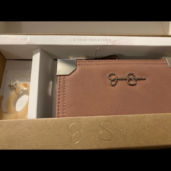 Jessica Simpson Handbags - NWT Jessica Simpson Mauve Wallet & Earrings